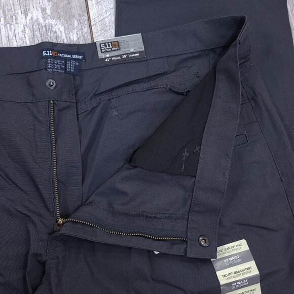 5.11 Tactical Mens 42x30 Gray Taclite Ripstop Jean Cut Mid Rise Straight Leg - Picture 9 of 9